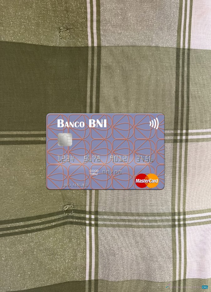 Download Angola Banco de Negócios Internacional mastercard photolook front Photoshop template